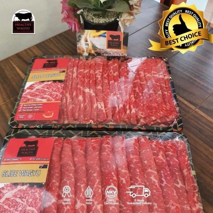 Slice Wagyu Shabu Shabu Yakiniku Mb 6-8 500 Gram