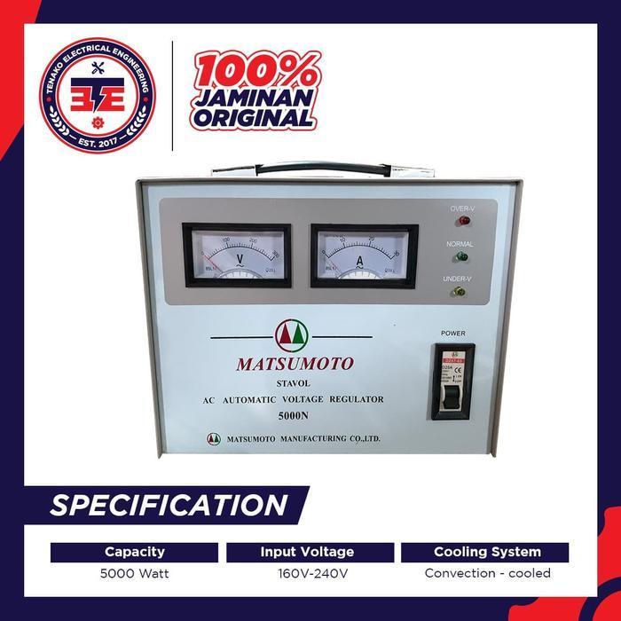 Stabilizer 5000 Watt Stavol Matsumoto 5000N Original Dan Terpercaya