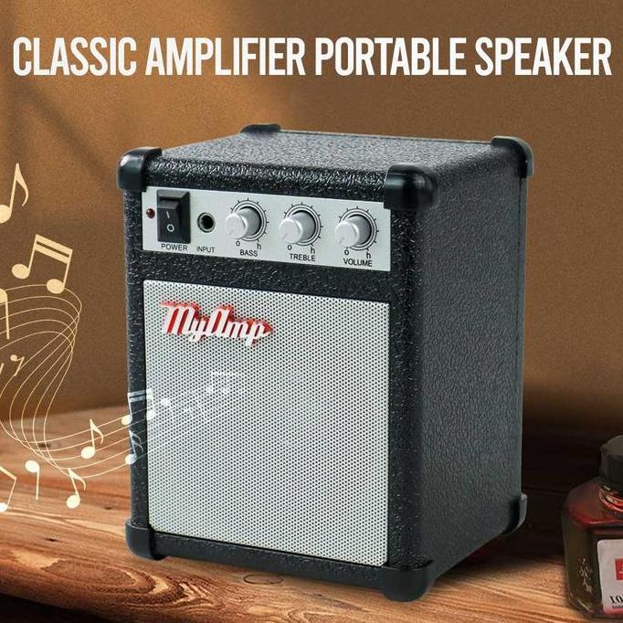 Myamp Classic Amplifier Portable Speaker Aktif Mini Pajangan Meja Mp3