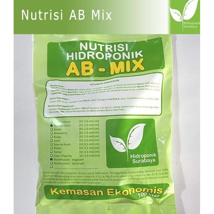~~~] Nutrisi Hidroponik AB Mix Surabaya 0.5ltr,Semua Komoditi Sayur & buah