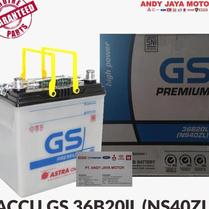 ~~~~~] GS Premium AKI GS NS40ZL 35Ah 12V Aki Konvensional Berkualitas Tinggi