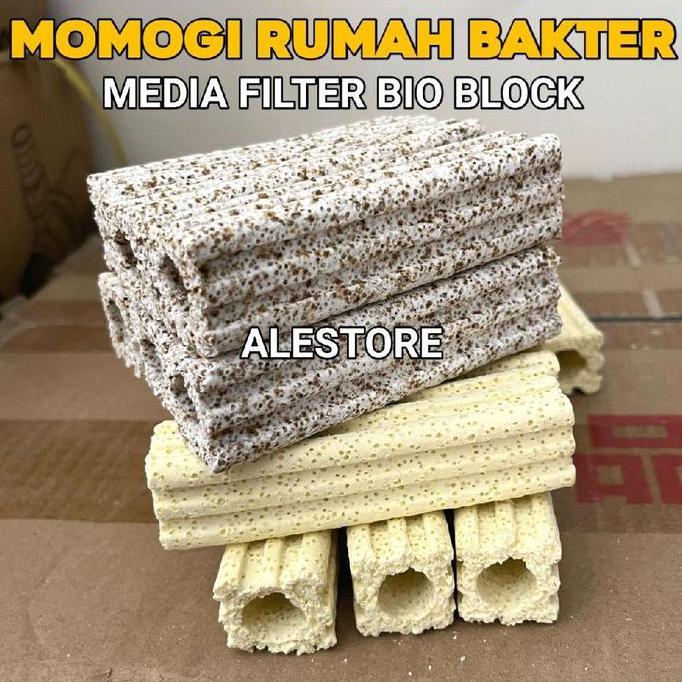 Berkahshopss - Momogi 1Dus Isi 45Pcs Rumah Bakteri Bio Blok Media Filter Aquarium Dan Kolam Koi 97Mm