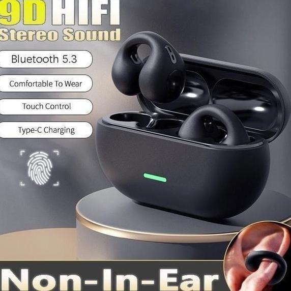 Promo Earphone Bluetooth Konduksi Tulang Anting-Anting Headphone Nirkabel Headset Tahan Air TWS Earb
