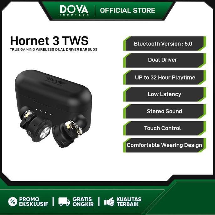 Promo Armaggeddon Hornet 3 TWS True Gaming Wireless Dual Driver Earbuds Diskon