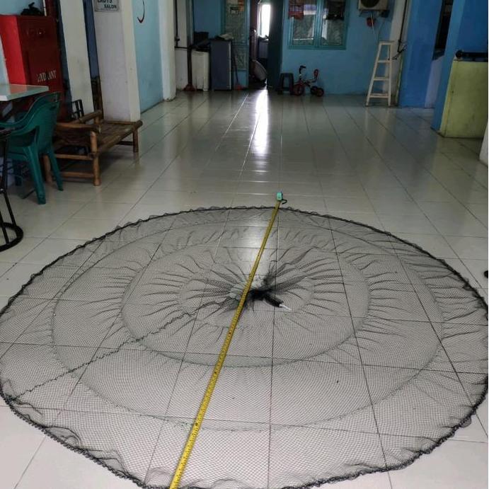 Jala Lempar 2 Meter Bahan Nilon/ Benang,  Jala Ikan ,  Jala Lempar,  Jala Sungai Lubang Jari Kelingk