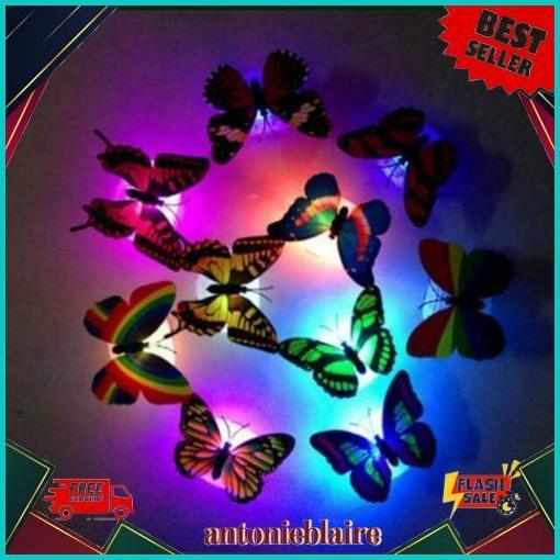 LAMPU KUPU2 KUPU-KUPU BUTTERFLY NIGHT LED LIGHT TIDUR MALAM Grosir