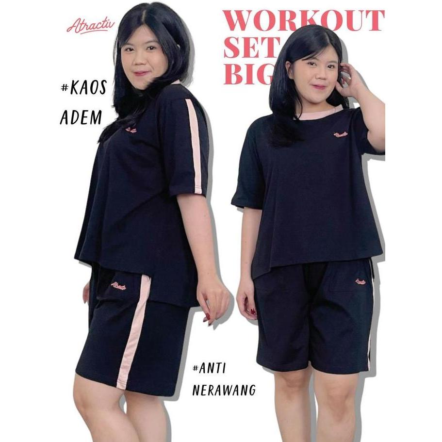 Promo, Atractiv Setelan Olahraga Wanita Jumbo Ld130 Ld142 Setelan Olahraga Bigsize Set Olahraga Pend