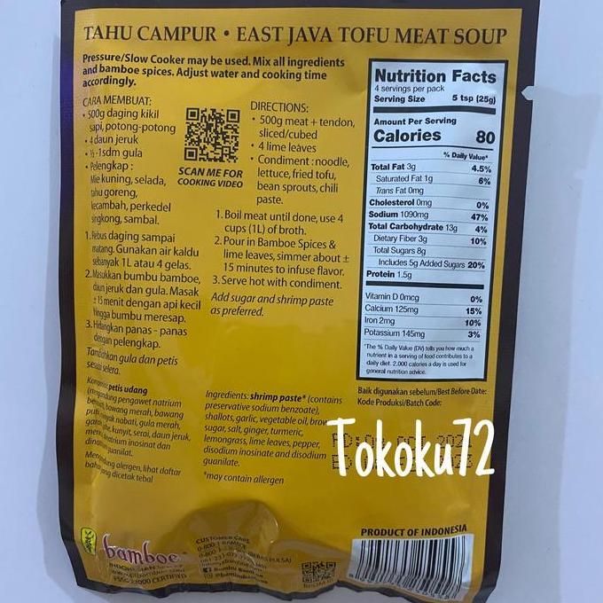 Bamboe Bumbu Tahu Campur 100 gr murah
