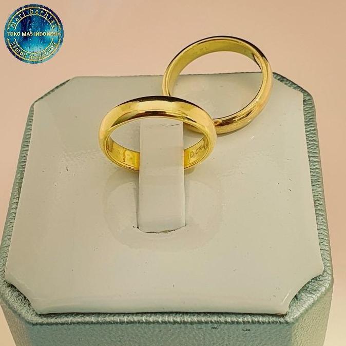 Cincin polos emas asli pria dan wanita kadar 375 | cincin couple