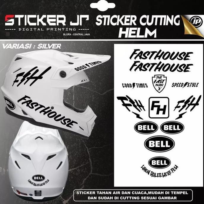 DISKON sticker cutting helmet bell fasthouse - sticker helm trail READY STOCK