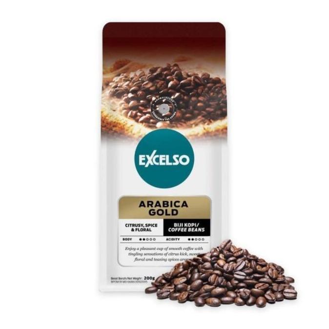 Ready Excelso Kopi Arabica Gold Biji 200g- Coffee Bean Excelso Arabica Gold Biji