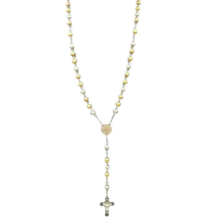 Rosario Titanium 6mm / Harces Santo Benediktus Kalung Titanium Rosario Kalung Salib Katolik Hadiah
