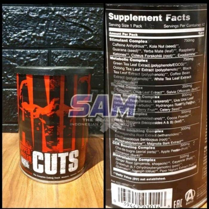 Suplemen Fitness ANIMAL Cuts 42 pack Fat Burner Universal