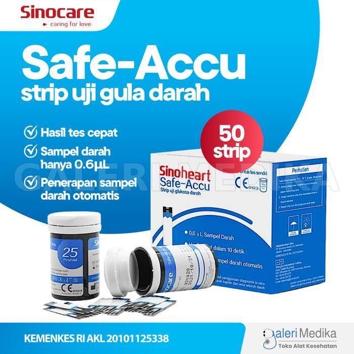 Strip Gula Darah Sinocare Safe-Accu Strip Uji Gula Darah