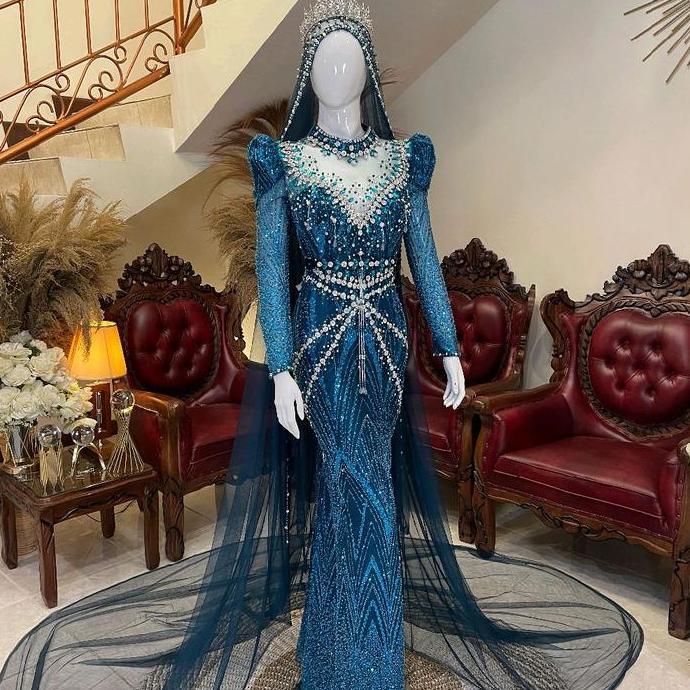 Gaun slim dress premium || slim dress luxury || gaun pengantin modern || kebaya pernikahan || gaun d