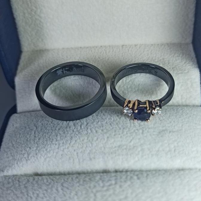 Cincin kawin zirconium safir