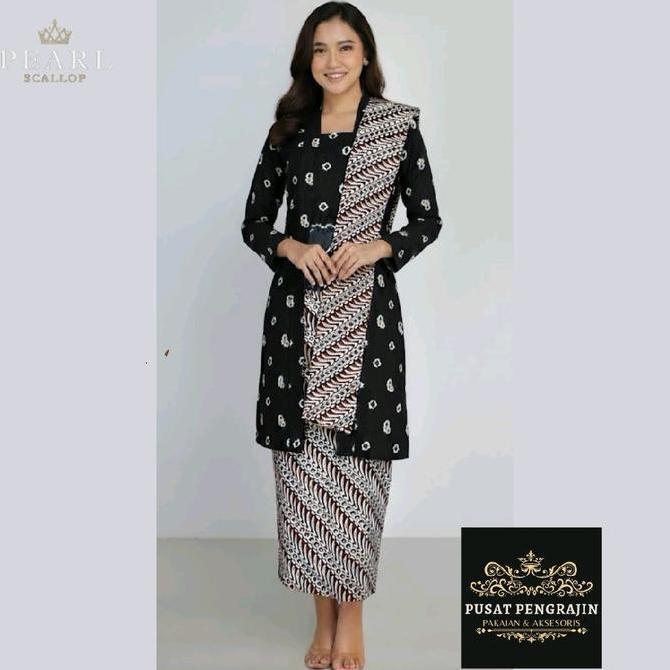 Set Kebaya Kutubaru Jumputan Panjang