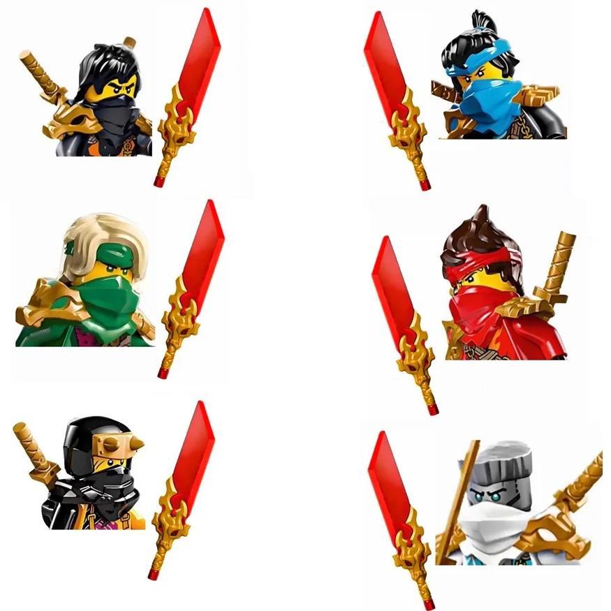 Ninja Set Building Blocks Master Dragons Forbidden Five Mini Action Figure Toys