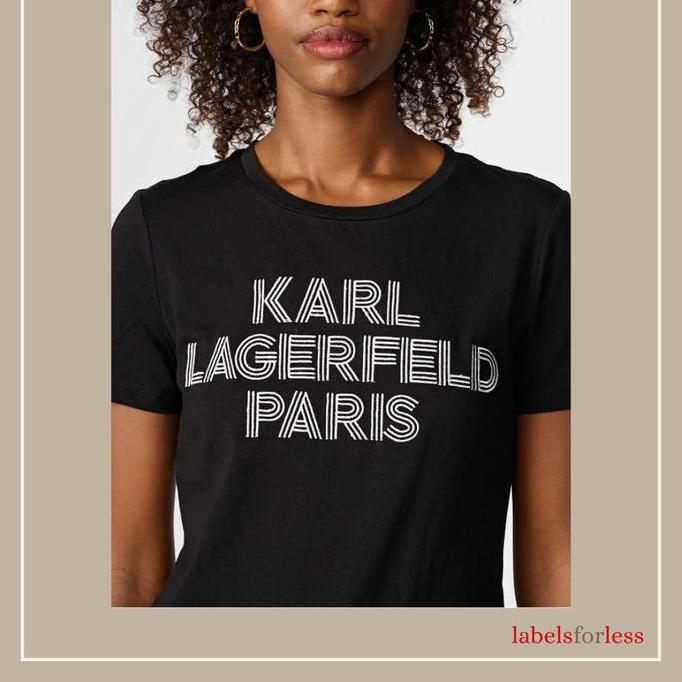 Karl Lagerfeld Paris Embroidered Logo Tee