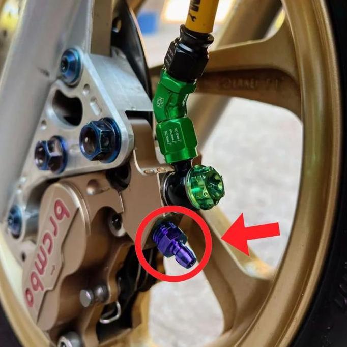 Baut Blader Nepel Angin Titanium M10 Drat 14 Halus 1.00 Kasar 1.25 Titanium kaliper original Vietnam