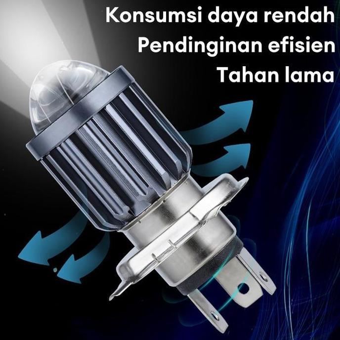Motorcycle Head Light D2 Vinyx H4 LampuUtama Motor Mobil Socket Ac Laser