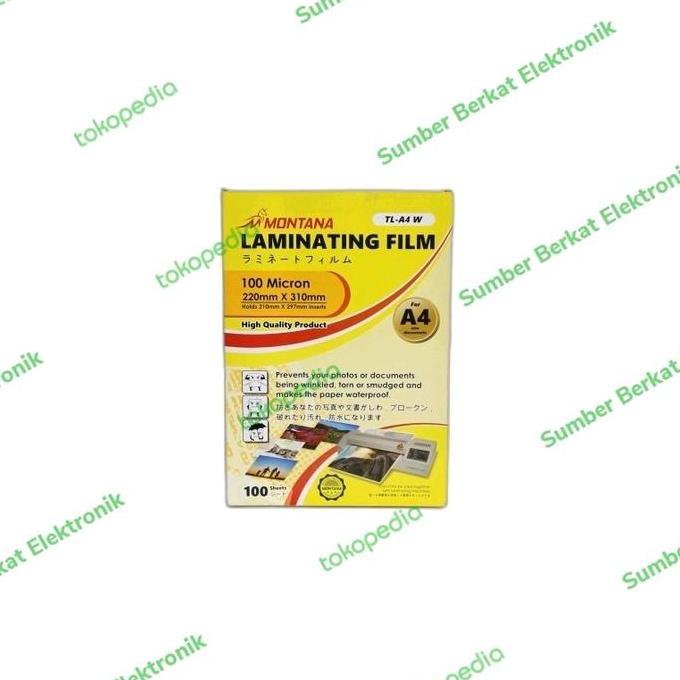 Laminating Film Montana A4 Plastik Laminating A4 Montana 100 Mic