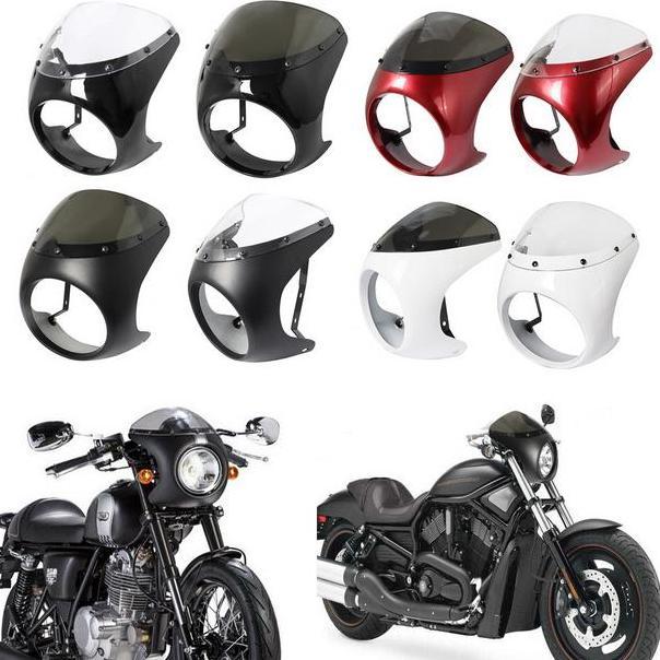 Windshield Cafe Racer - Batok lampu 7 Inch