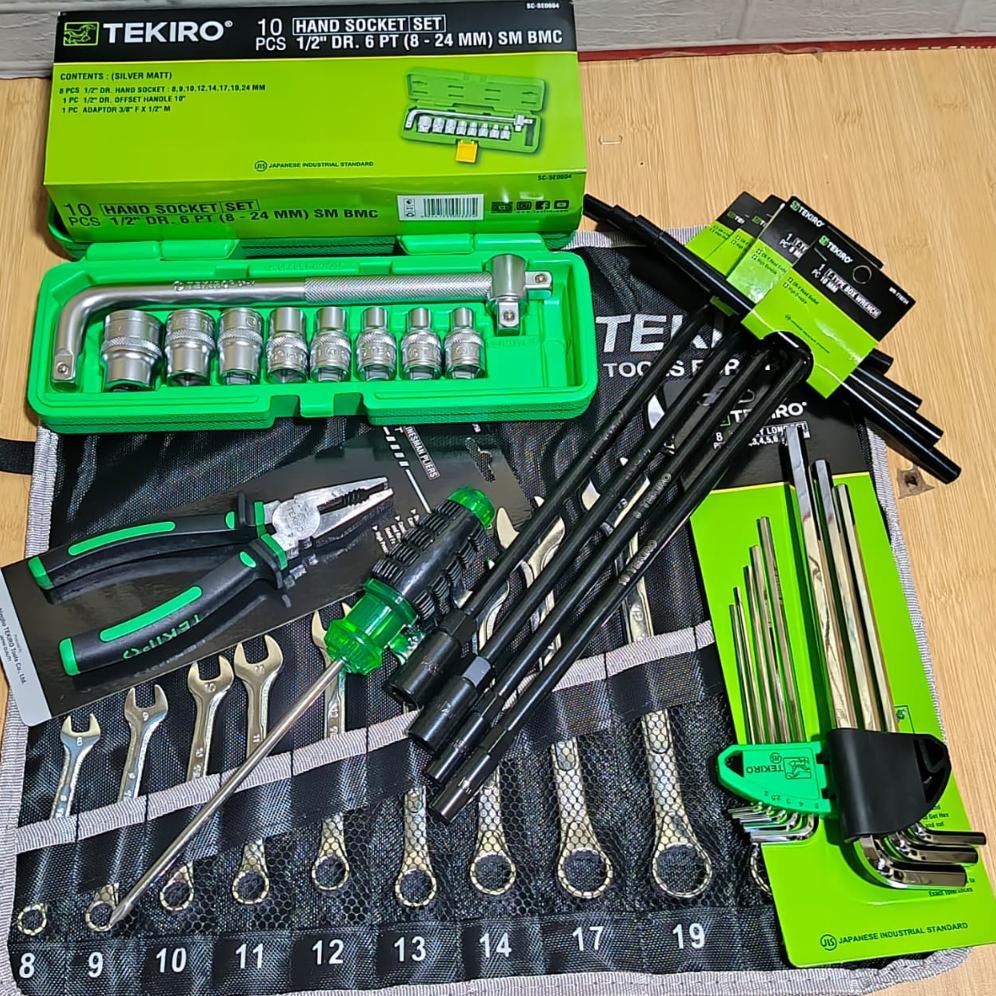 PAKET LENGKAP kunci bengkel tekiro full set tekiro / Alat Bengkel Lengkap TEKIRO / Tools Set / Kunci