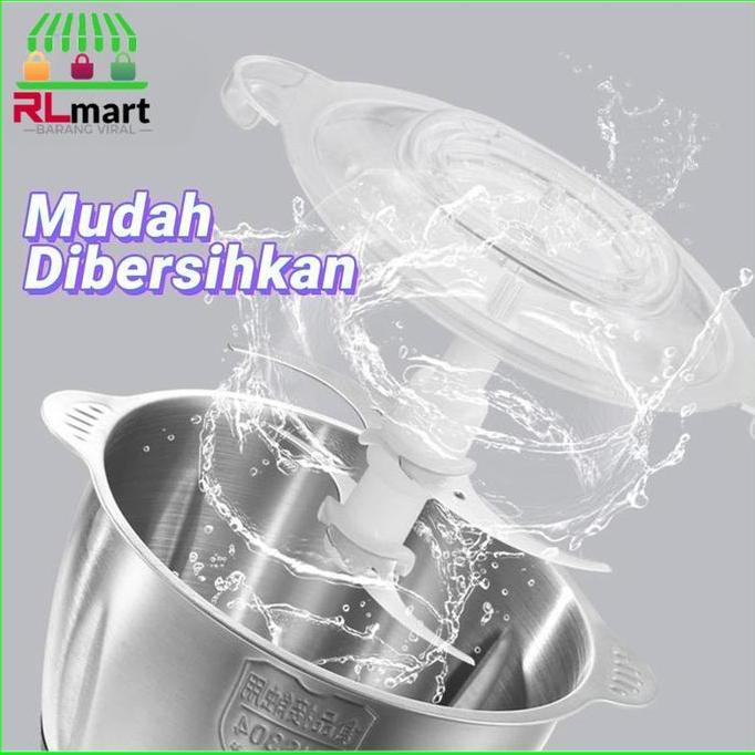 Cuci Gudang  Paket Spesial Kitchenware Panci Steamer Kukus 2In1 Stainless Tutup Kaca+ Chopper Stainl