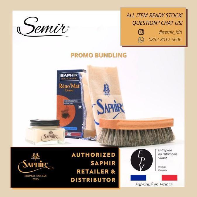 Saphir Leather Care Kit - Renovateur + Renomat + Brush