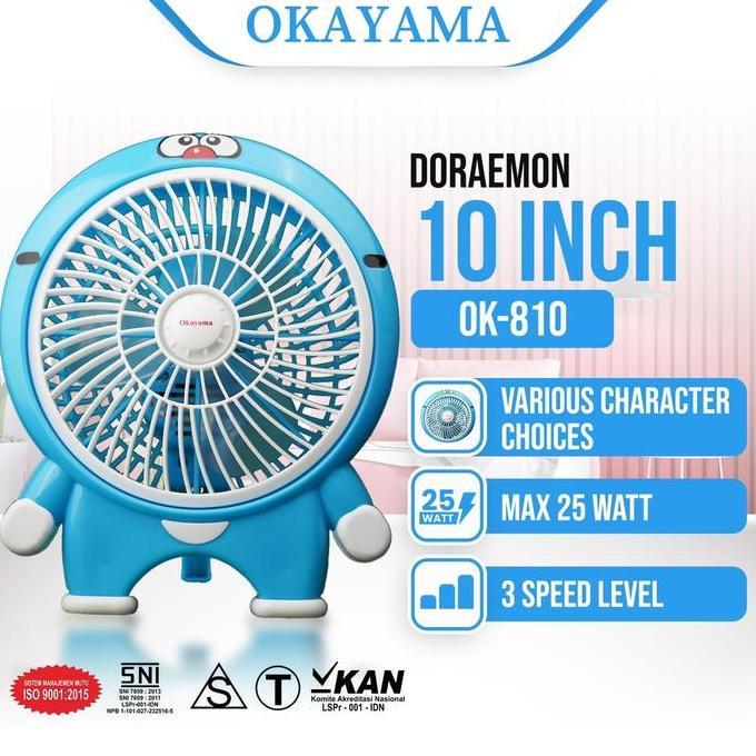 gowilman91 - kipas angin karakter lucu 1 inch okayama ok-81 kip as kipas angin