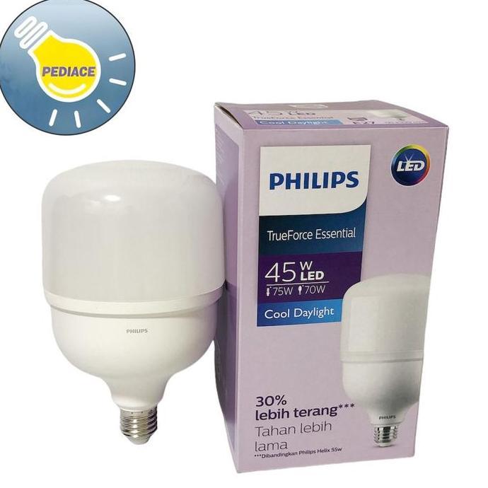 Lampu LED 45W E27 PHILIPS T Force Essential 45 Watt Cahaya Putih 6500k