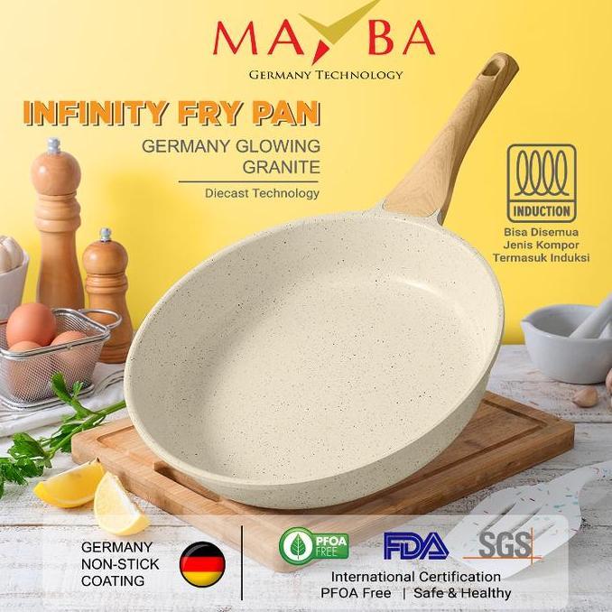 Tahan Lama  [Flashsale] Panci Mayba Infinity 7 Pcs Masterpiece Germany Granite Isi 7 Set Mayba Infin