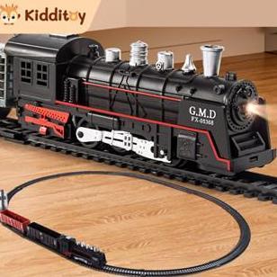 Berkualitas kidditoy Mainan Kereta Api Elektrik Rail King Kereta Api Panjang Kereta Api Rel Mainan R