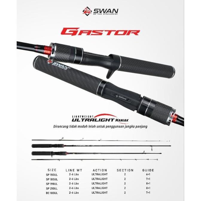 Joran Ultralight Swan Gastor 150/180 cm Spinning Solid Carbon