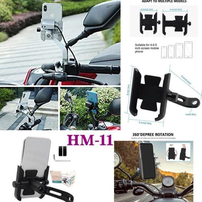 Promo HOLDER MOTOR STANG HM-11 SPION HP DI MOTOR PHONE HOLDER HM11 Diskon