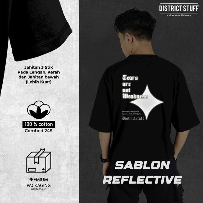 Kaos Boxy Reflektif Weakness Tshirt Boxy Menyala Dalam Gelap Pria Wanita Premium