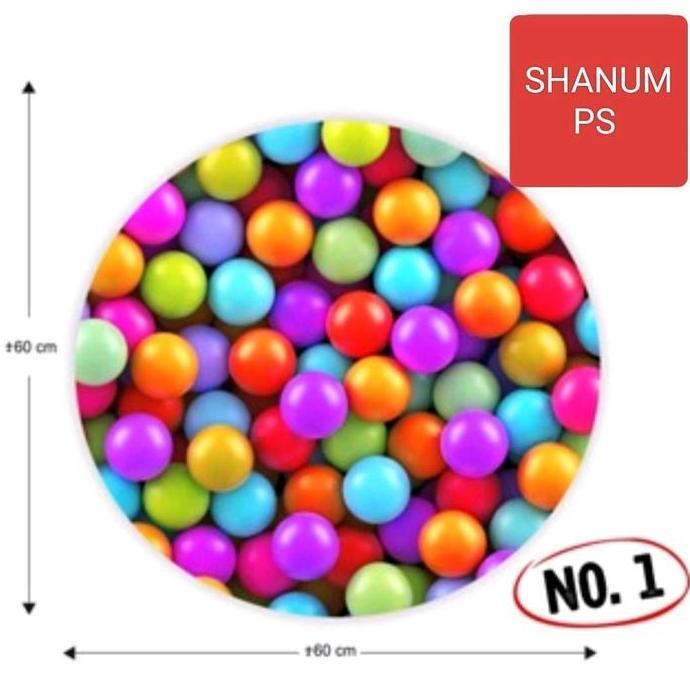 Brixd- Karpet 3D Sangkar Murai Kacer C Ijo No 1,2 Dan 3 Motif Bola Tiga Dimensi Alas Dasar Kandang K