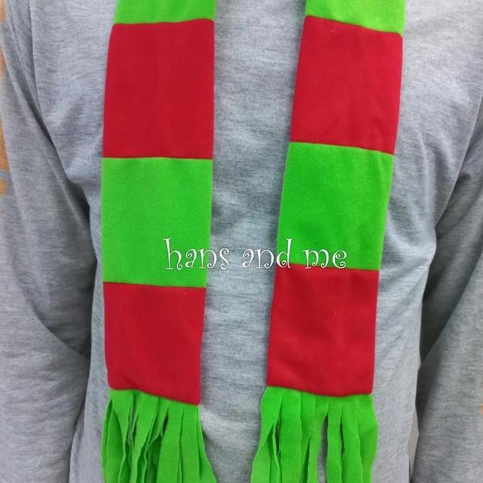 Newgir- Syal Scarf Natal Merry Christmas Merah Hijau
