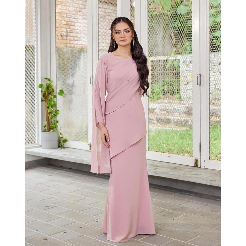 READY ASERRA Gaun Maxi COD DRESS MAXY KALILA DRESS CANTIK BAHAN CERUTY BABY DOLL FULL FURING DRESS M