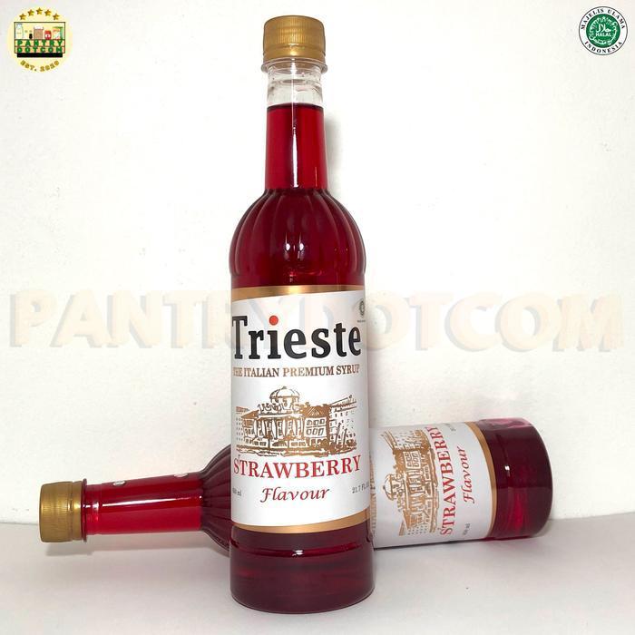 TRIESTE SYRUP rasa STRAWBERRY - Sirup Premium 650ml