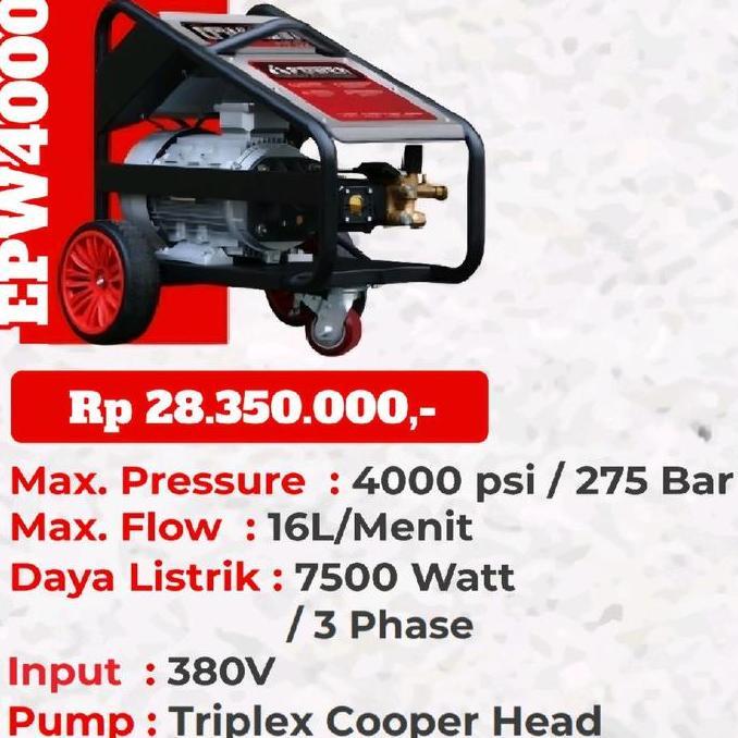 Open DS] Jet Cleaner High Pressure Listrik AIPOWER EPW4000 275 bar tekanan tinggi Aipower EPW 4000