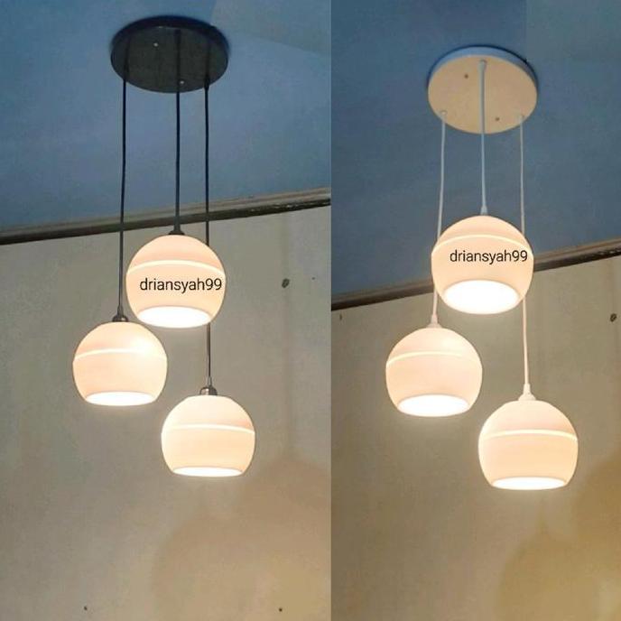 Lampu gantung 3in1 bulat lampu hias gantung minimalis
