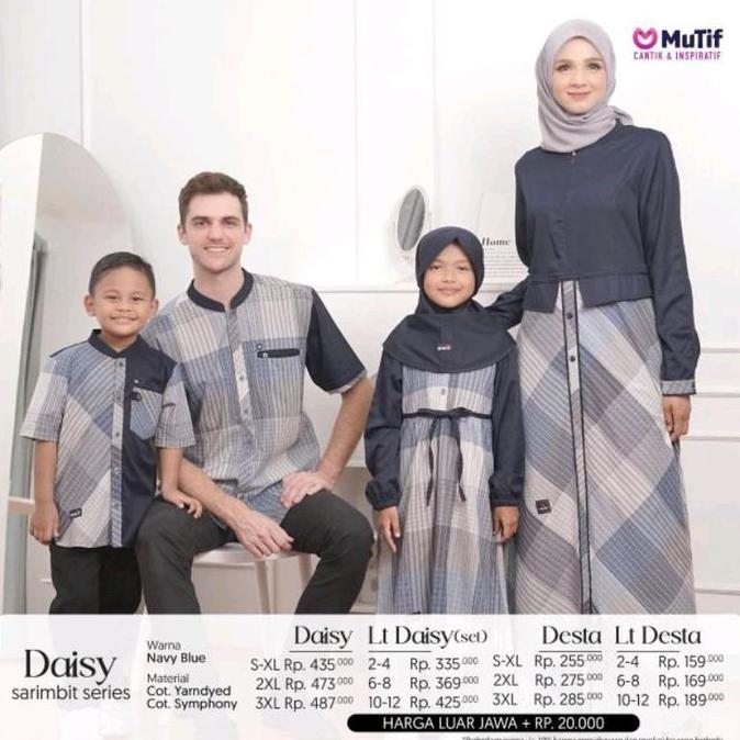 Best Promo, Baju Gamis Mutif Sarimbit Daisy