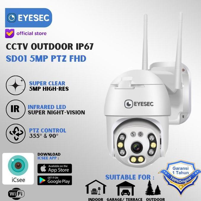 Kamera CCTV Outdoor IP67 5MP WIFI Tuya Color Night Vision - CCTV SD01