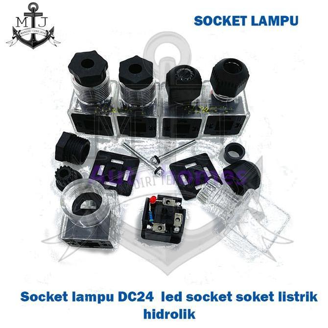 SOCKET LAMPU DC24/LED SOCKET SOKET LISTRIK HIDROLIK