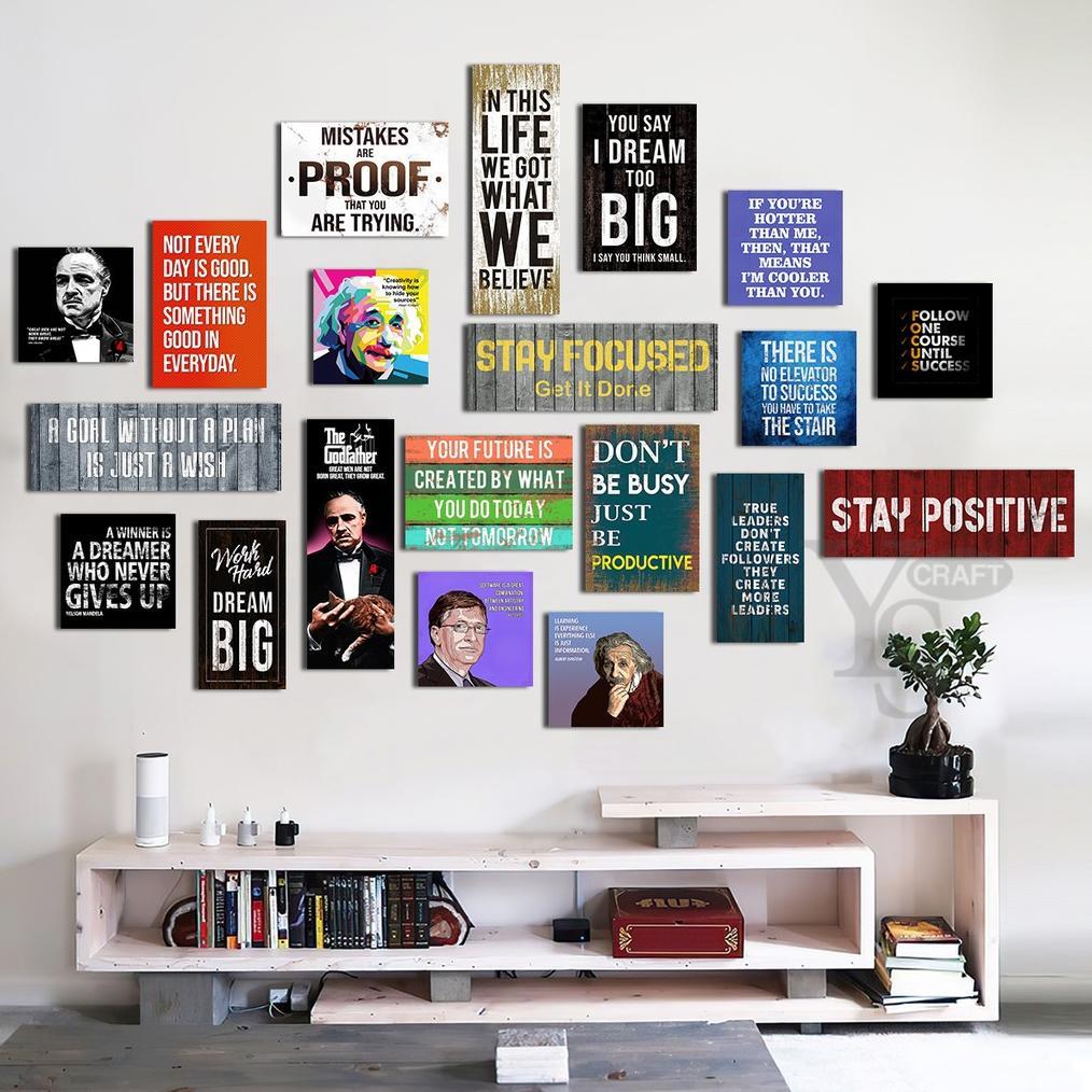 TERMURAH Yuki Craft Store 20 Pcs Hiasan Poster Dinding Podcast Deddy Corbuzier 1 SET Wall Decor