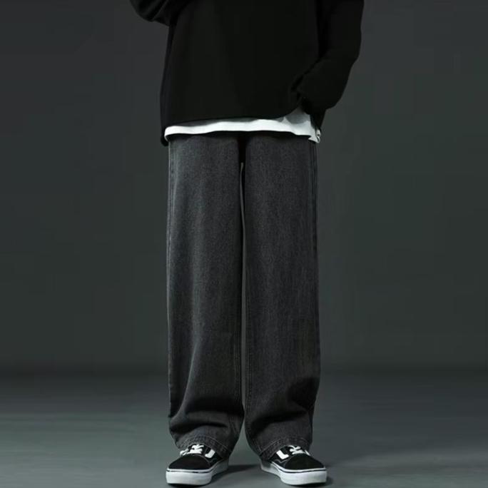 Yxyg- Celana Jeans Pria Oversize Korean Style / Baggy Pants Denim Katun / Celana Oversize Panjang