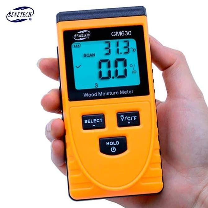 Benetech Gm630 Wood Moisture Meter Kadar Air Kayu Induction Mc Tester