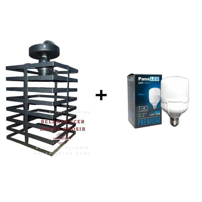 lampu gantung bahan Besi tempel plafon/dekorasi rumah tambahan Bohlam warna putih dekorasi Kamar Kun